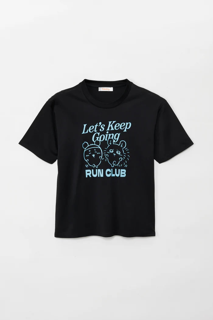 Chiikawa Dry T-Shirt RUN Momonga Furuhonya Black