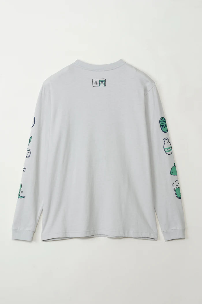 Chiikawa L/ST Shirt, Kurimanju, Frost Gray