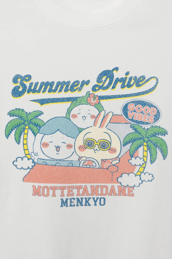 Chiikawa T-shirt Summer Drive Off-White