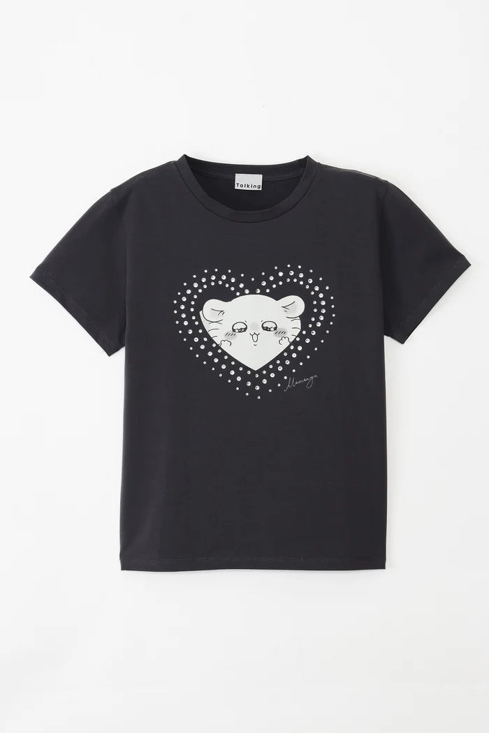 Chiikawa Rhinestone T-Shirt DECO (Momonga) Sumikuro