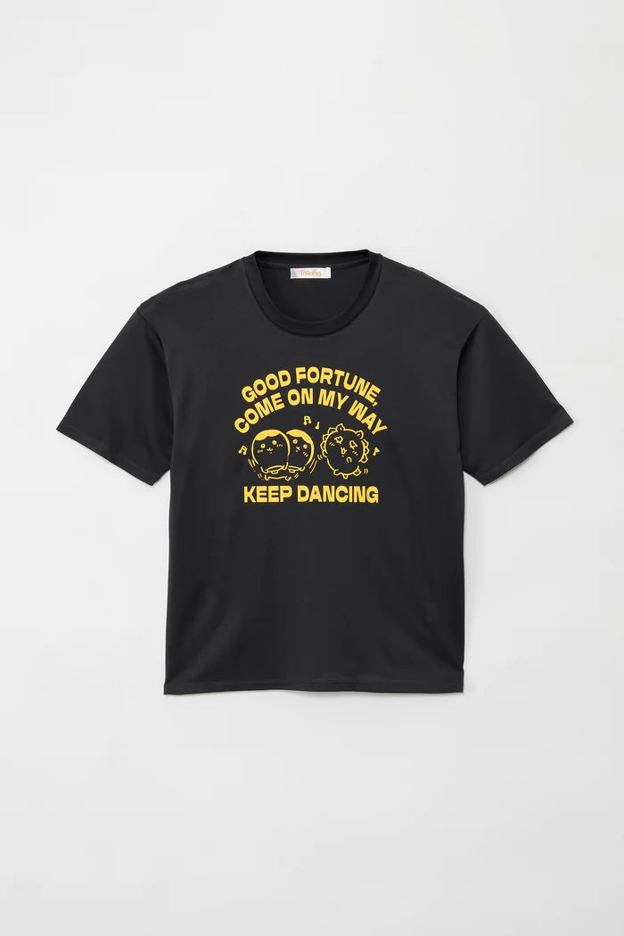 Chiikawa Dry T-Shirt DANCE Shisa Kurimanju Charcoal