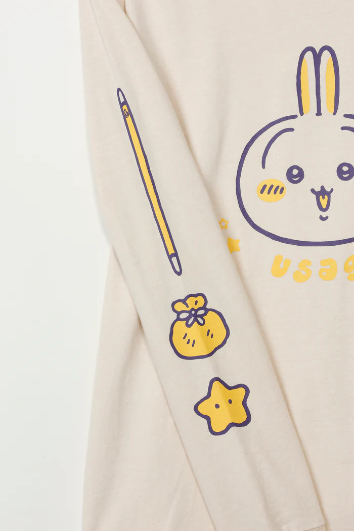 Chiikawa L/ST Shirt, Usagi, Sand Beige