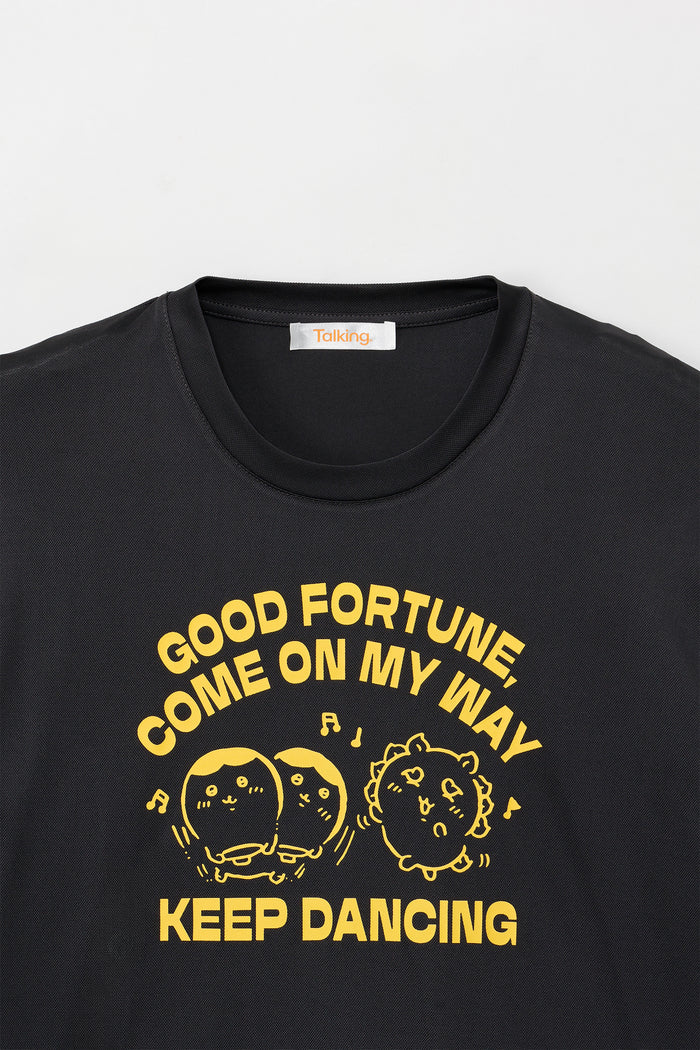 Chiikawa Dry T-Shirt DANCE Shisa Kurimanju Charcoal