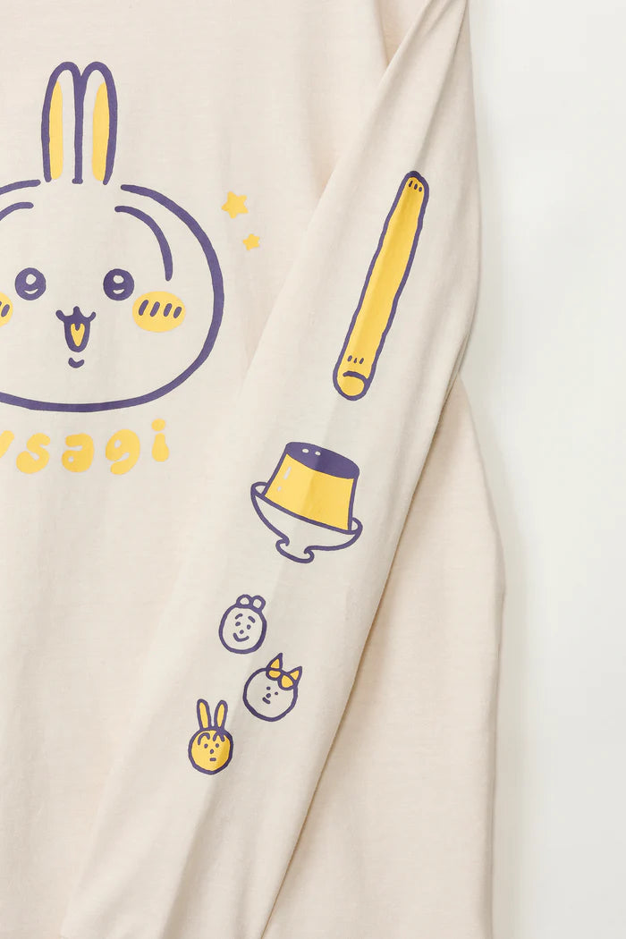 Chiikawa L/ST Shirt, Usagi, Sand Beige