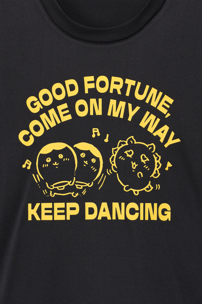 Chiikawa Dry T-Shirt DANCE Shisa Kurimanju Charcoal