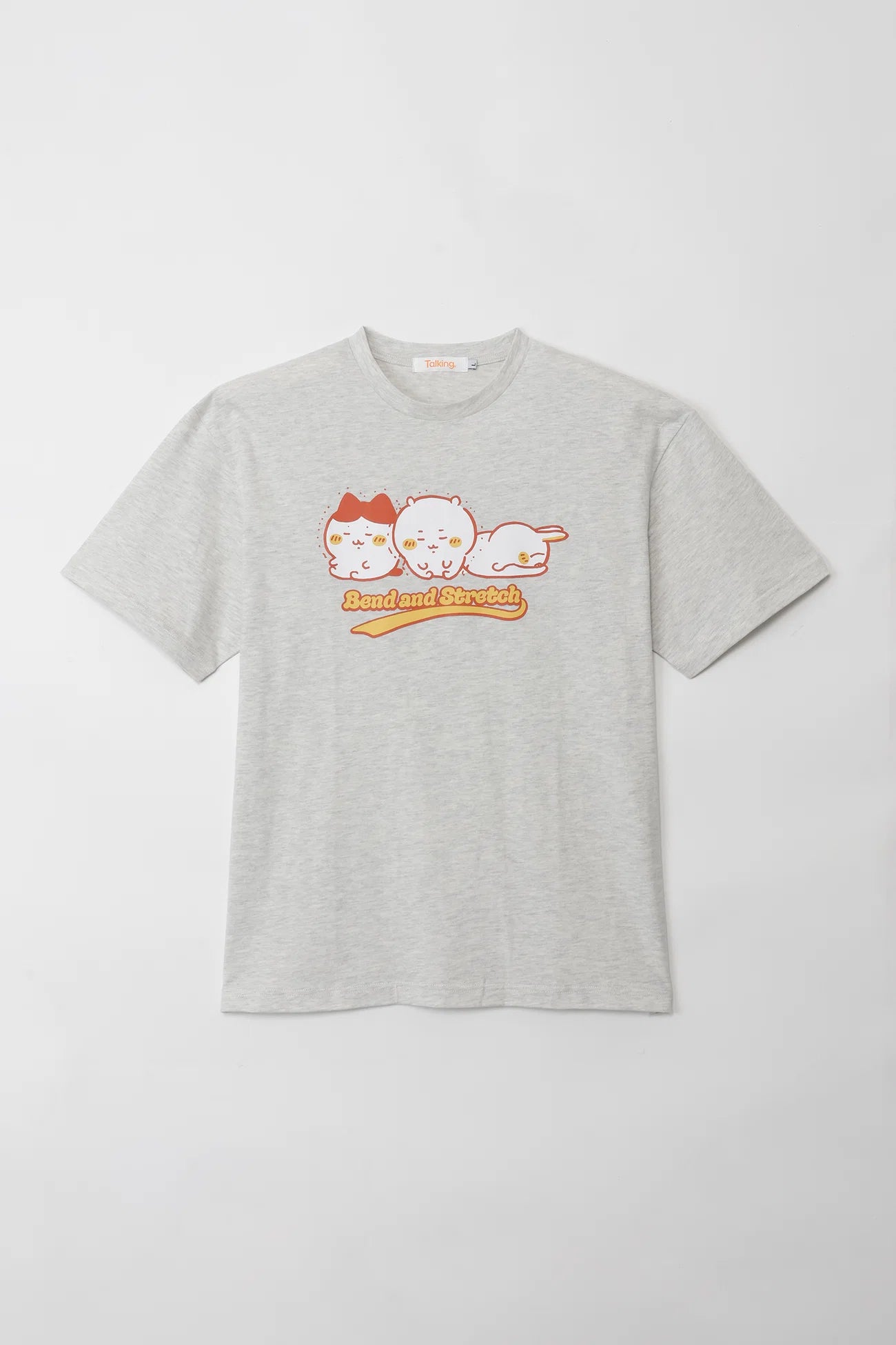 Chiikawa Pack T-Shirt: Yakiniku (Japanese BBQ)/Squats, Black/Oatmeal