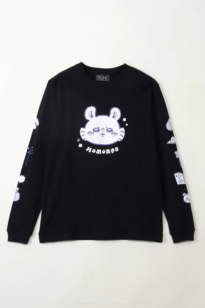 Chiikawa L/ST Shirt, Momonga, Black