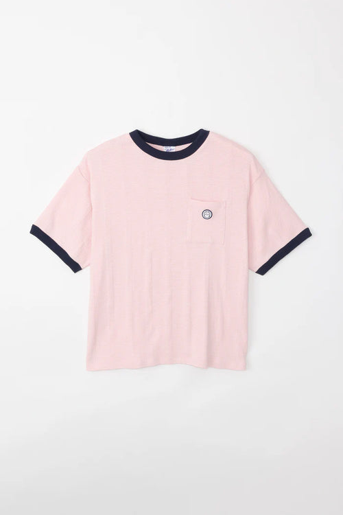Chiikawa Camiseta de Bolsillo de Gran Silueta Robert P. Miller x Talking Chiikawa FLAMINGO