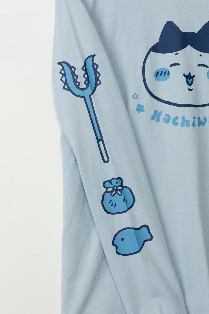 Chiikawa L/ST Shirt, Hachiware, Acid Blue