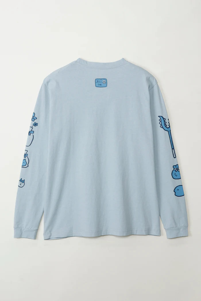 Chiikawa L/ST Shirt, Hachiware, Acid Blue