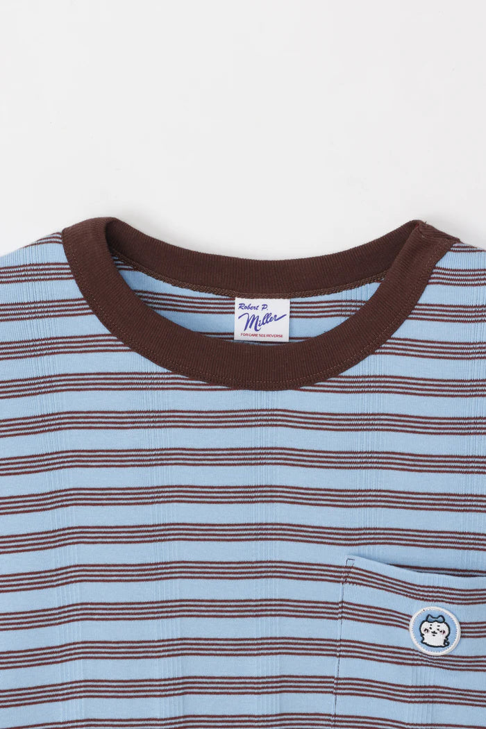 Chiikawa Big Silhouette Pocket T-Shirt Robert P. Miller x Talking Hachiware BLUEBERRY