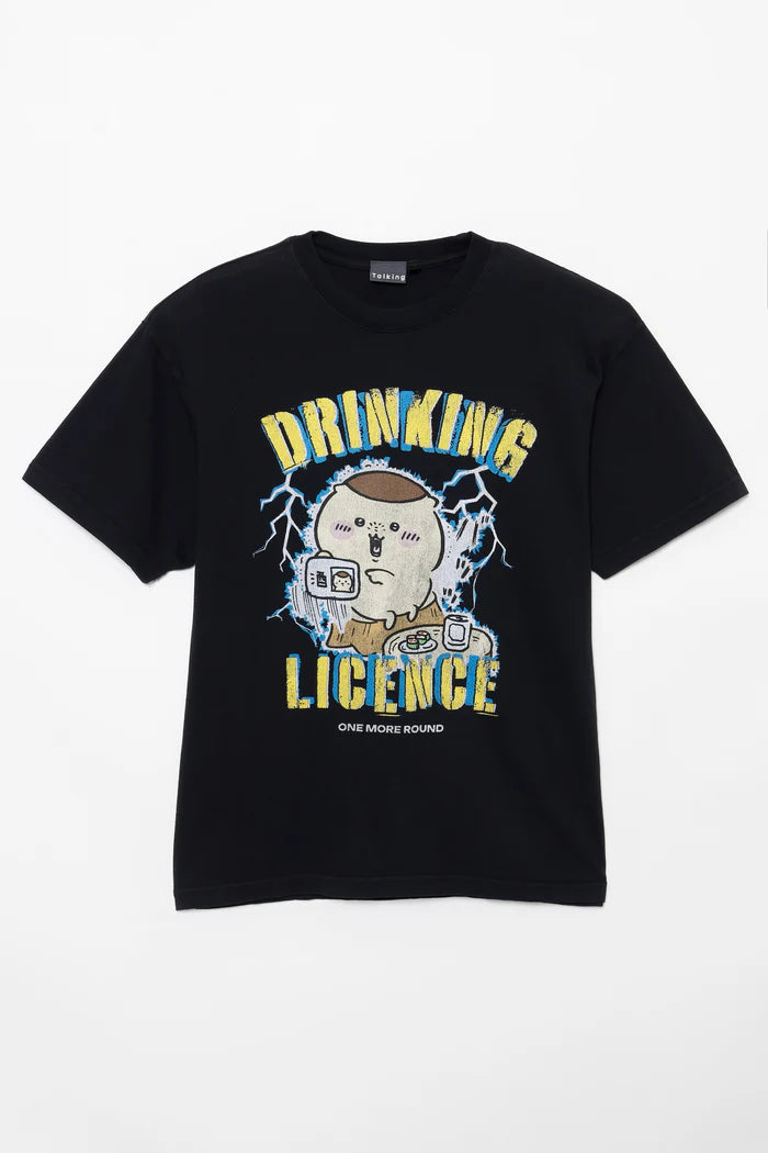 Chiikawa T-shirt DRINKING LICENCE Black