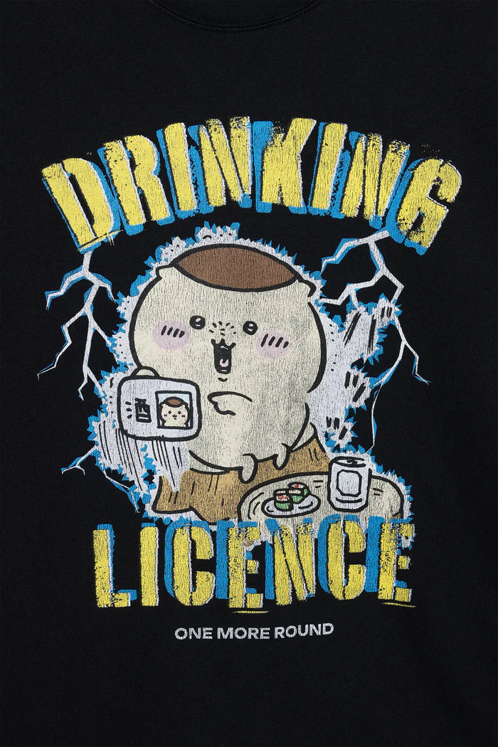 Chiikawa T-shirt DRINKING LICENCE Black