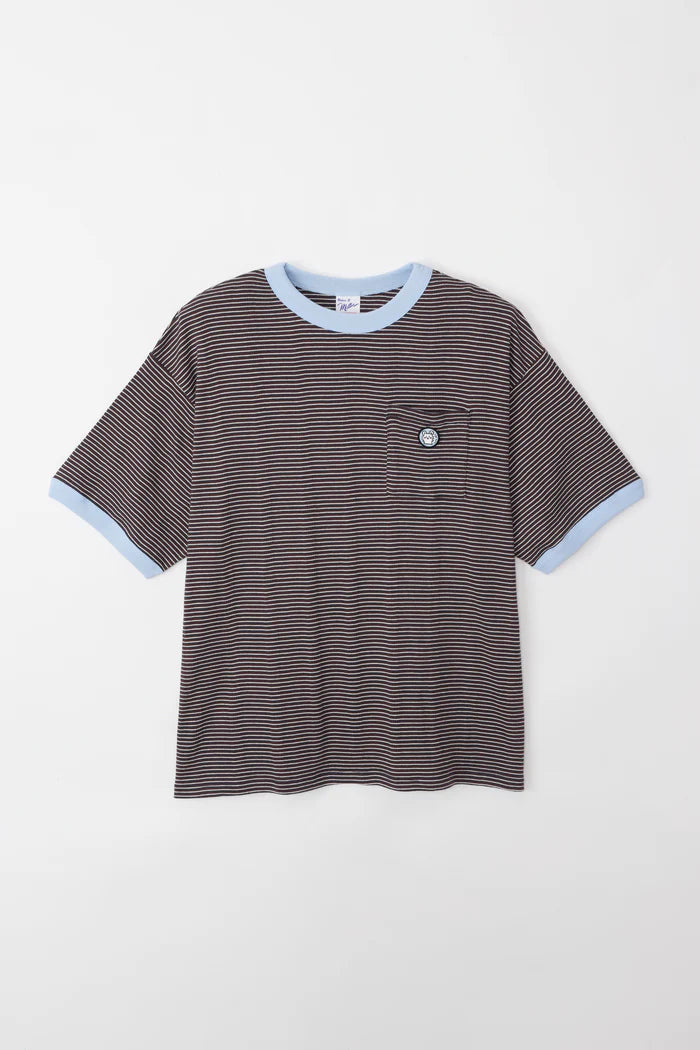 Chiikawa Big Silhouette Pocket T-Shirt Robert P. Miller x Talking Momonga COFFEE