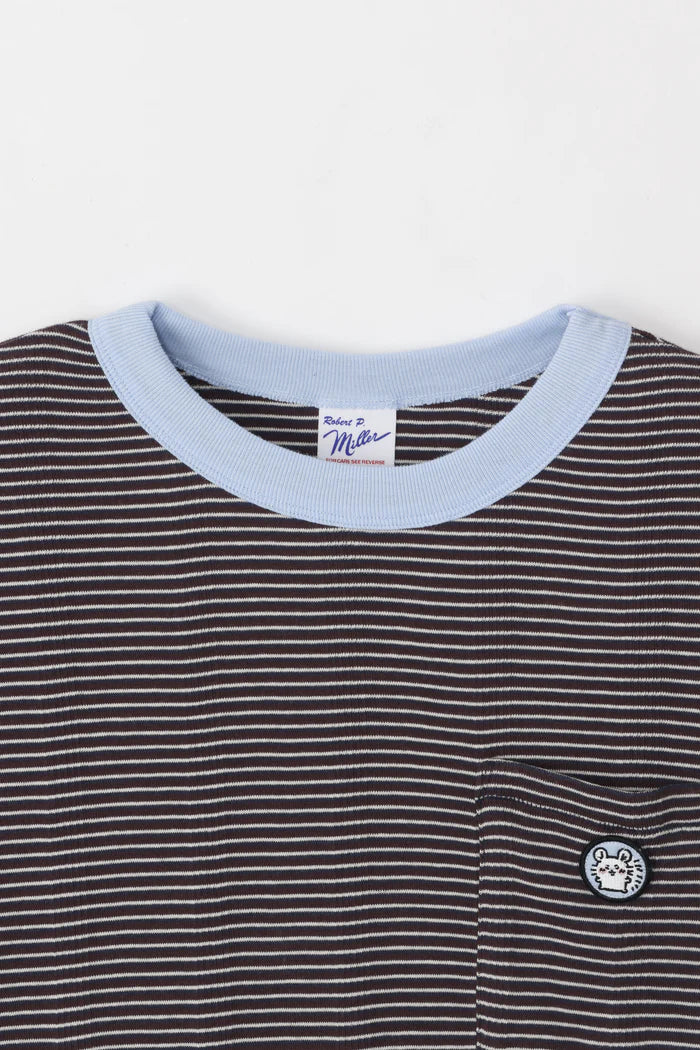 Chiikawa Big Silhouette Pocket T-Shirt Robert P. Miller x Talking Momonga COFFEE