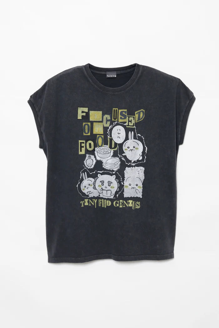 Chiikawa Wide Sleeveless Top FOCUSED ON FOOD Sumi