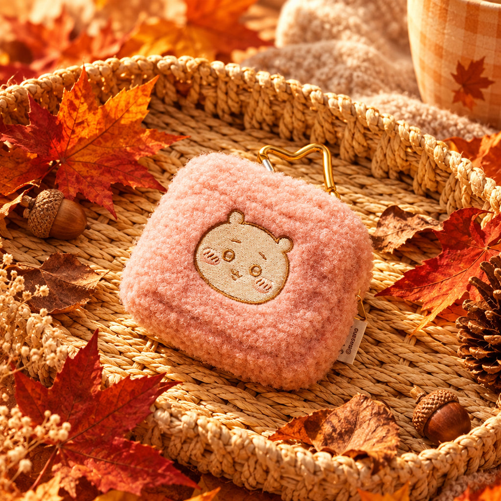 Chiikawa Fluffy Pouch with Carabiner