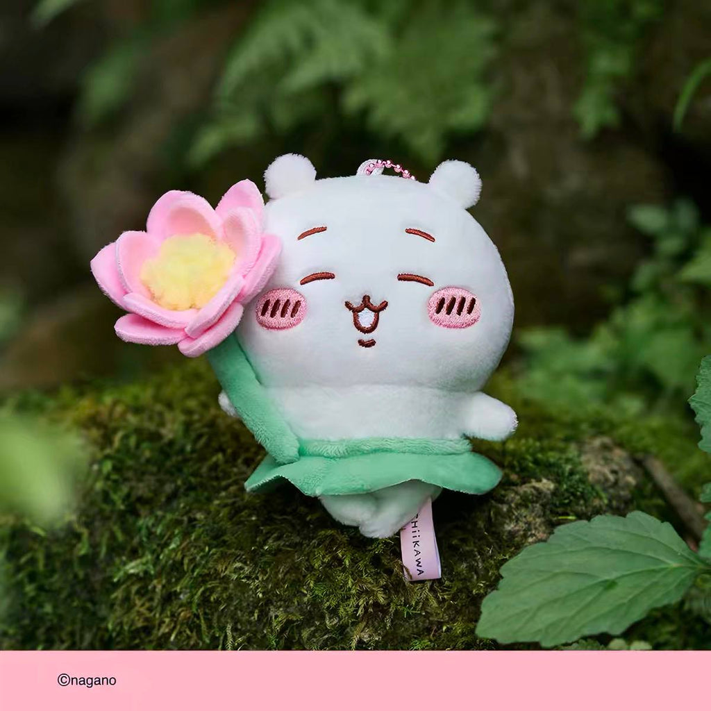 Chiikawa Lotus  Plush Mascot Keychain