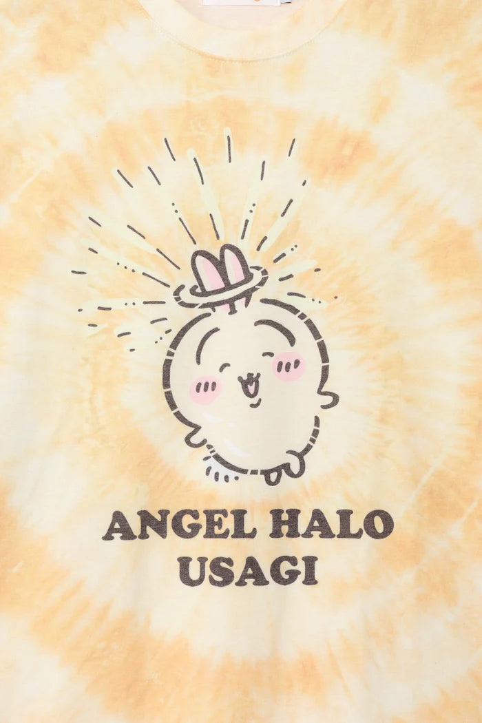 Chiikawa T-shirt, Tie-dye, Angel Halo, Yellow