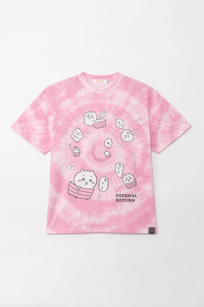 Chiikawa T-shirt Tie-dye Loop Pink