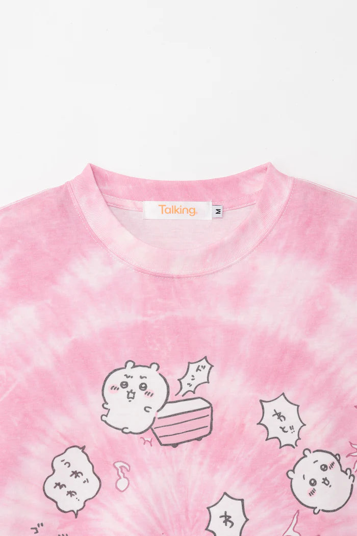 Chiikawa T-shirt Tie-dye Loop Pink