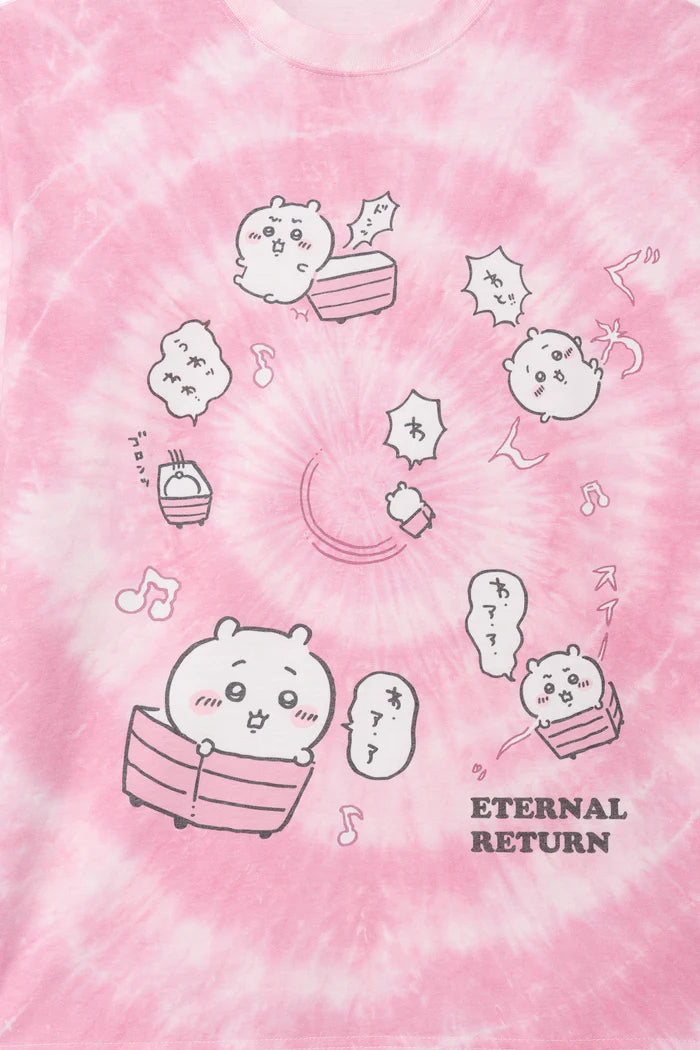 Chiikawa T-shirt Tie-dye Loop Pink